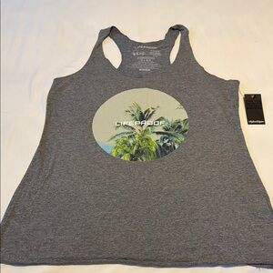 LifeProof Heather Gray Tank Top with Palm Design